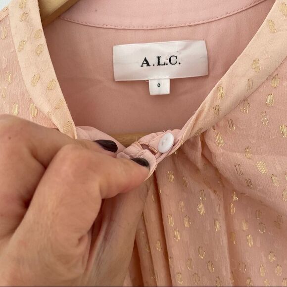 A.L.C. Sidney Dress In Pink, Polka Dots - Picture 5 of 14